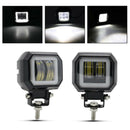 Motorcycle Waterproof Angel Eyes LED Spotlights Headlight Light Square