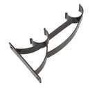 2pcs Double Metal Curtain Rod Holder for 25mm Rod - Deep Coffee