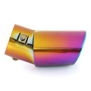 Burnt Multicolor Bent Stainless Steel Car Auto Exhaust Tip Muffler Silencer A