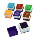 6pc/set Teacher/School stamp personalised self inking assorted rubber Speci Z4G1