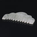 natural jade flower stone gua sha comb massage scrape therapy healthy cure toolZ