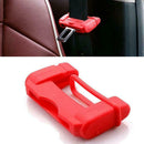 Car Seat Belt Buckle Clip Silicone Anti-Scratch Cover Accessory Safety Red I4A7