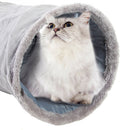 Small Pet Collapsible Tunnel Suede Tubes for Rabbit Hamster Cat Toys (L)