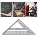 7" Aluminum Alloy Triangle Angle Protractor Speed Square Rafter Ruler Meter