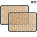 US 1PC Macaron Baking Mat Non Stick Silicone with 30 Macaroon Moulds  FE JClj