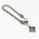 Autism Rhinestone Bracelet Bracelet Rope Bangle Bracelet Twist Chain WristbandR3