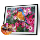 Flowers Bird Full Drill Round Diamond Painting DIY Mosaic Kit Home Decor