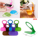 2PCS Foldable Cell Phone Charging Rack Holder Wall Charger Adapter Hanger Shelf