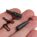 40pcs Safety Lead Clips Quick Change Swivels Carp Fishing Tackle Lock Pins Sets