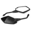 10mm Black Motorcycle Bike Wing Rear View Side Mirrors Motorbike Rearview N2Y7