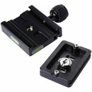 Metal Clamp&50mm Quick Release Plate for Manfrotto Arca Swiss Tripod BallH YKJ