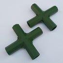 2pcs Green Plastic 16mm Greenhouse Pipe Fittings PVC Building Fittings 4X