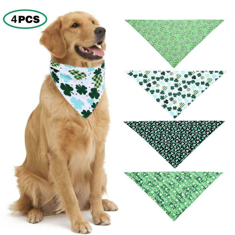 4Pcs Pet Bib Cute Small Large Pet Cat Dog Bandana Collars Triangle Bibs Bandana