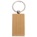 50Pcs DIY Blank Wooden Key Chain Rectangle Heart Round Ellipse Carving Key
