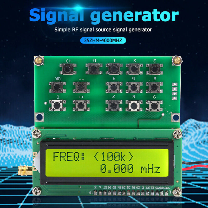 ADF4351 LCD Display RF Signal Source VFO Signal Generator 35MHz to 4000MHz A