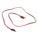 2 x 92 cm dual double ended probe cayman alligator clip cable A4I7