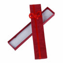 5X(Dark Red Rectangular Jewellery Necklace Case Cardboard Gift Holder Box E9I4)
