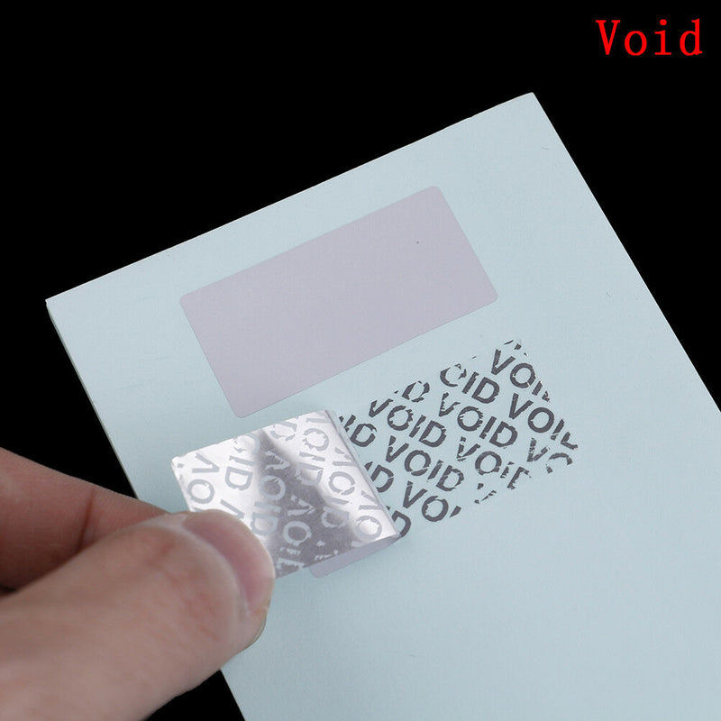 100Pc Blank security seal tamper proof warranty void label stickers matte silv3c