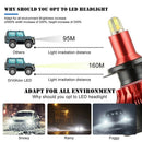 H7 1800W 270000LM 4-Sides LED Headlight Kit Hi/Lo Power Bulb 6000kJC!c