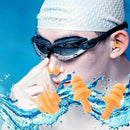 Orange Nose Clip Silicone Earplugs Set for Swim Swimming C9P6