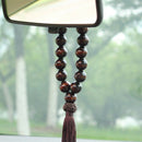 Fashion Car Interior Decor Rear View Mirror Hanging Decorative Wooden Beads