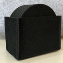 Round Felt Coaster Cup Mat Pad Storage Box For Bowl Mug Glass Plate Creativ R2T8