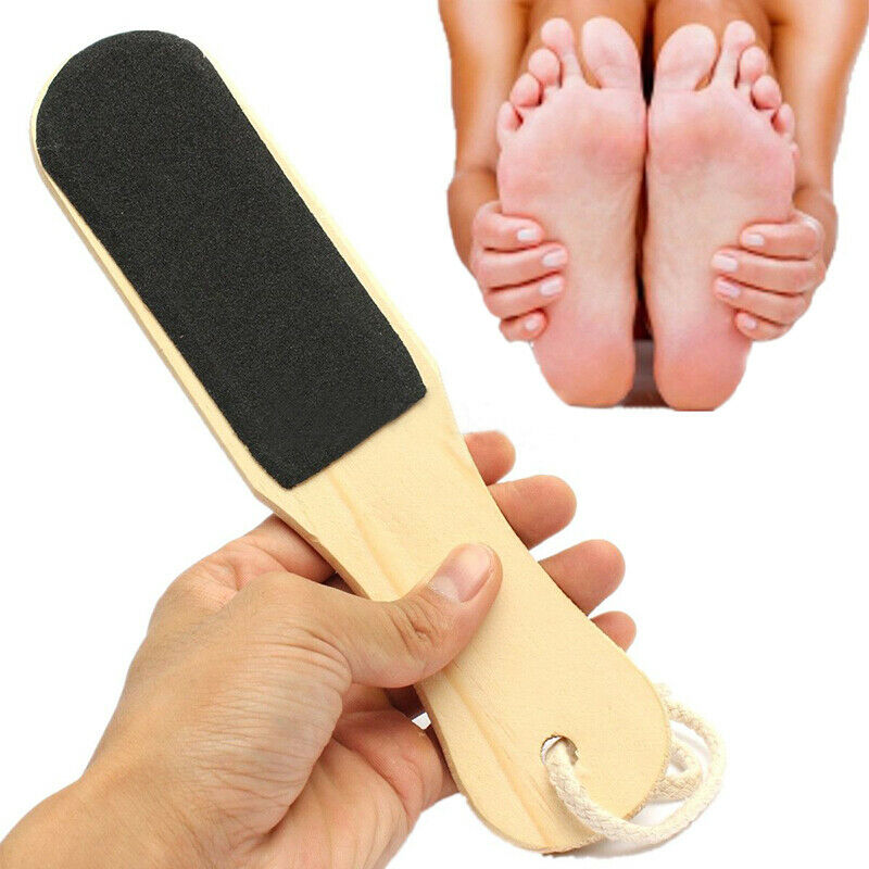 Double Sided Wooden Foot File Callus Rough Hard Skin Pro Tools Uwwj Remover C7N9