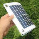 8.5W/12V Solar Charger Power Bank Outdoor Portable Charger Alligator Clips Car