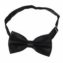 Satin Tuxedo Cummerbund+Bow Tie +Hanky Set Prom Wedding Black  T8Y4