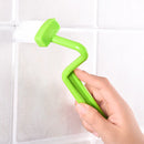Useful Toilet Brush Scrubber Rim V-type Cleaner Clean Bent Bowl Handle Home  Z