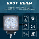 90W Square Car Headlight 9Led Cool White Light 4 Inch Car Work Light Led Tr E6E4