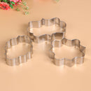 3pcs Fondant Cookie Cutters Stainless Steel Baking Tools Cakes Decor Tool