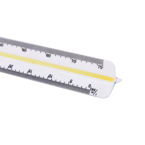 300mm 1:100~1:500 Triangular Metric Scale Ruler For Engineer 12.6''  I Bj