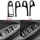 4PCS Carbon Fiber Door Window Switch Button Cover Trim Fit for Audi A4L A5