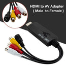 HDMI To RCA AV Video Audio Cable Converter Adapter 1080P For TV VHS VCR DV NEW