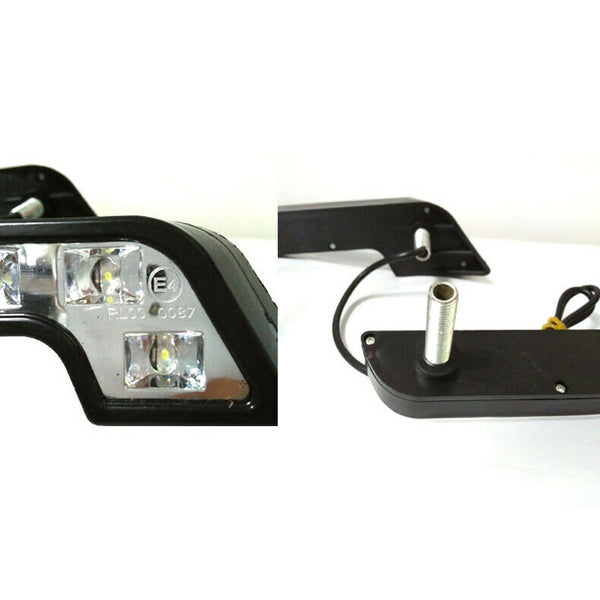 2pcs Car L-Type Daytime Running Light 12 Led Lamp Bead Driving Lights For M