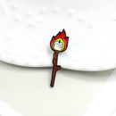 Creative Candle Flame Brooches Backpack Lapel Jacket Clothes Pins Badges