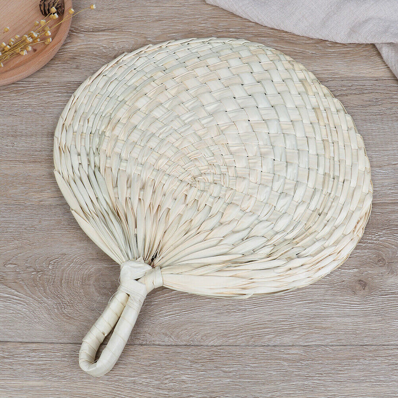 Decorative Hand Fan Straw Hand-woven Wedding Souvenir Handheld Bamboo Dance G â„–[