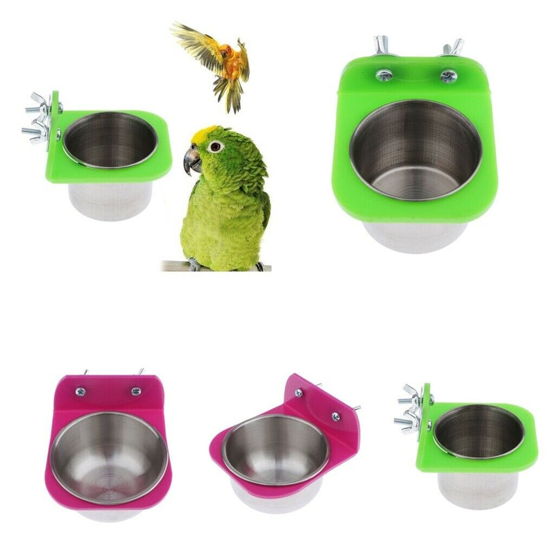 4 Packs Bird Parrot Water Food Feeder Parrots Hanging Cup For Small