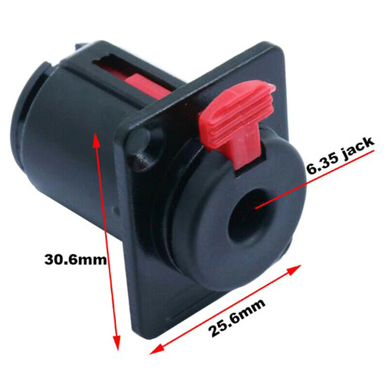 Speaker Audio Jack 6.35mm Connector 1/4 inch Female Socket Panel Mounted  Gw