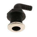90 Degree Thru Hull Fitting Marine Boat Hose with Stainless Rim 10mm