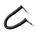 2x 2M RJ11 Male Telephone Extension Cable Coil Handset Cord Phone Line Black