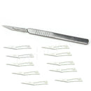 1 Scalpel Handle # 3 +10 Sterilized Carbon Steel Blades # 11 Craft/Hobby/Carving
