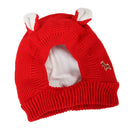 Dog Hat Winter Warm Dog Headwear for Small Medium Dogs Red