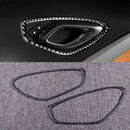 2x Carbon Fiber Style Door Handle Cover Trim Fit for Chevrolet Camaro 2017-2019