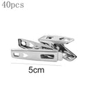40Pcs Metal Clothes Pegs Clips Washing Line Airer Dry Line Peg Garden Hanger
