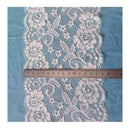 5yds 15cm White Stretch Lace Trim Fabric for Craft/Dress&Headband Decor