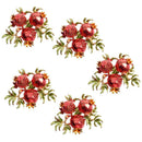 Pack of 5pcs Crystal Pomegranate Headpiece Headwear DIY Accessories