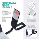 1pcs LED Reading Book Light With USB Rechargeable Book Holder Lamp Clip W5D G8J2