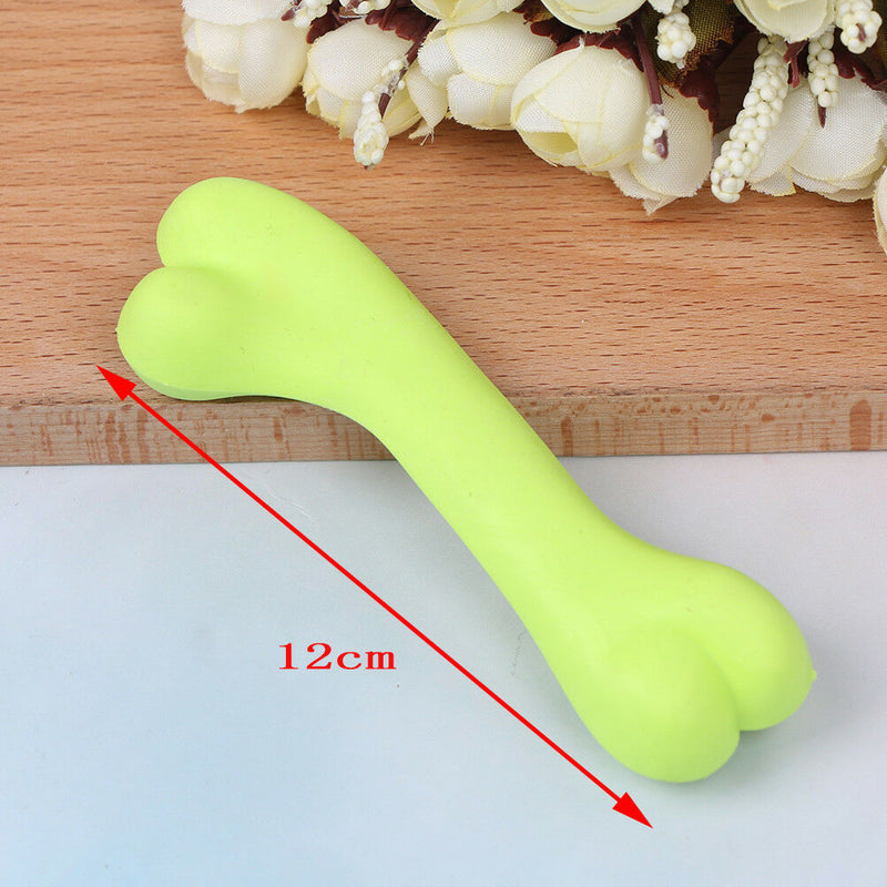 Pet dog puppy cat rubber dental teeth chew bone play training fetch fun toys 3C